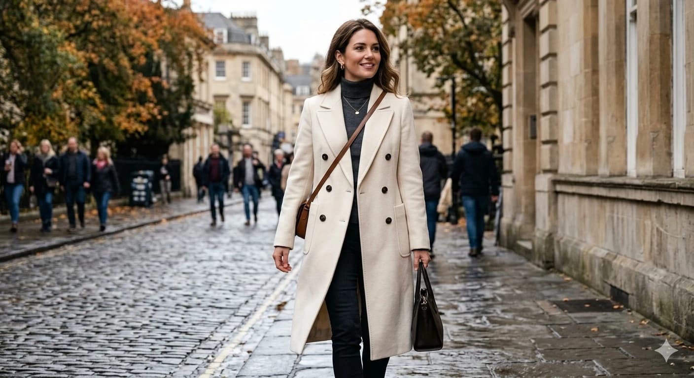Ivory Frost Classic Overcoat