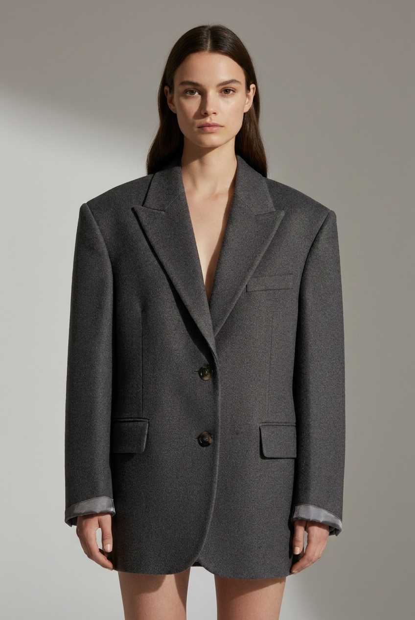 Oversized Single-Breasted Blazer