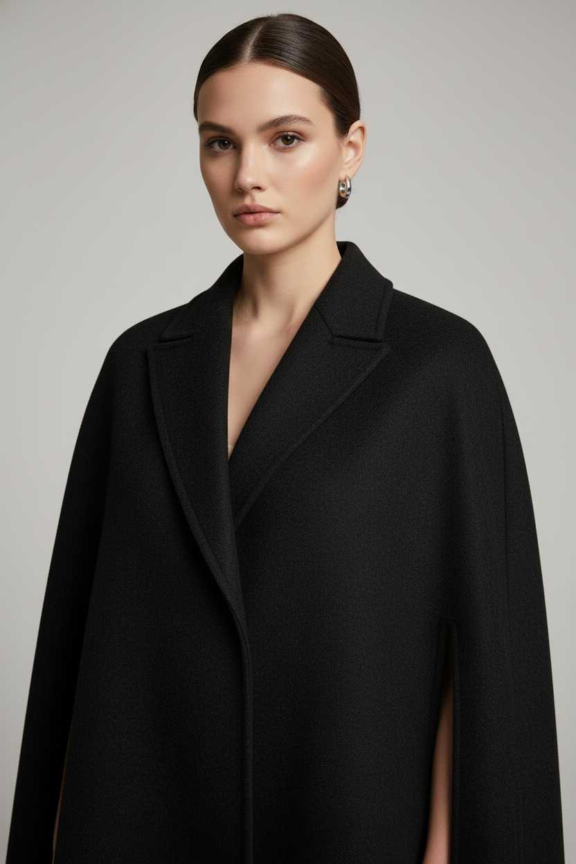 Statement Wool Cape Coat