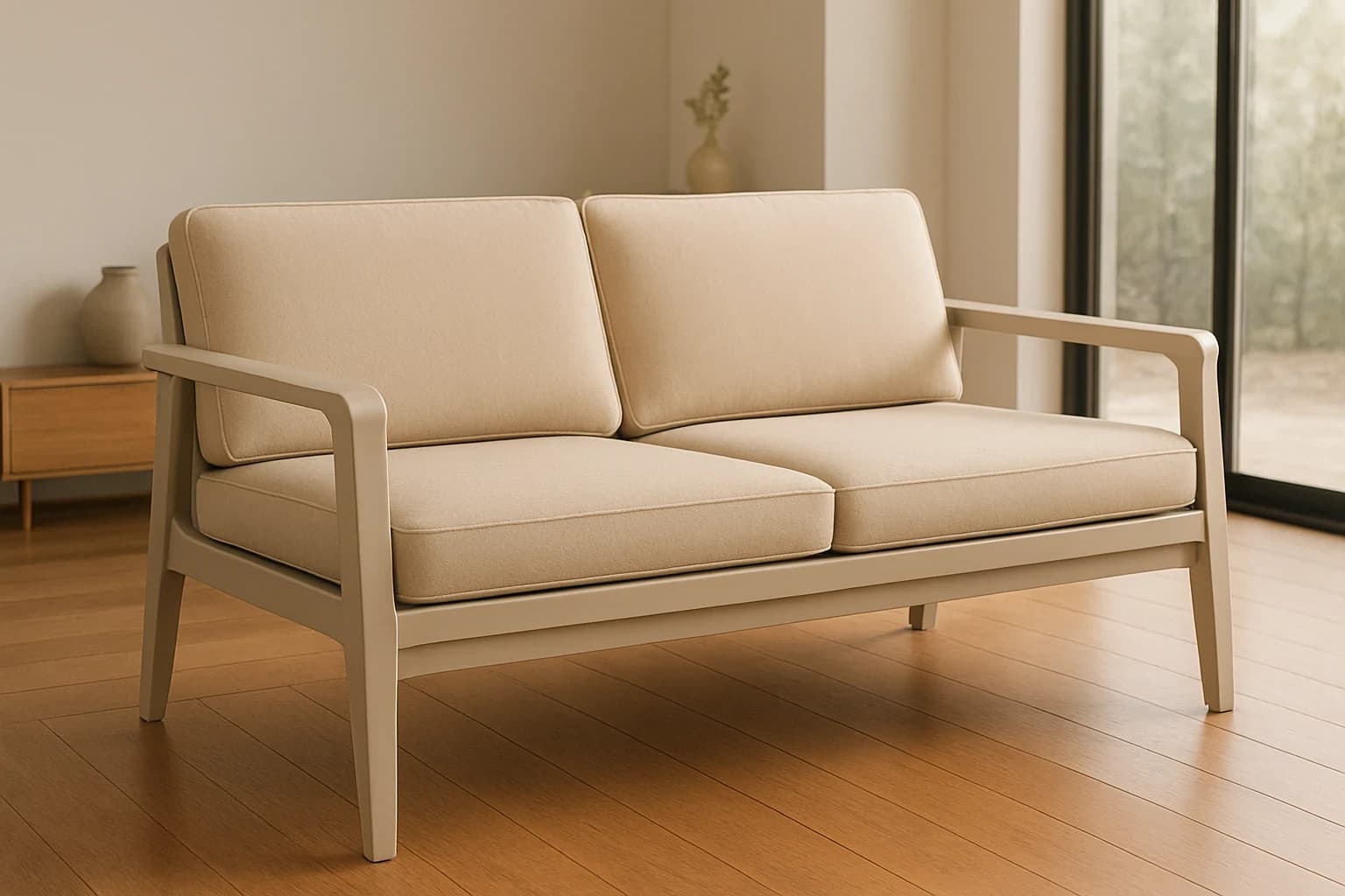OakCraft Wooden Sofa